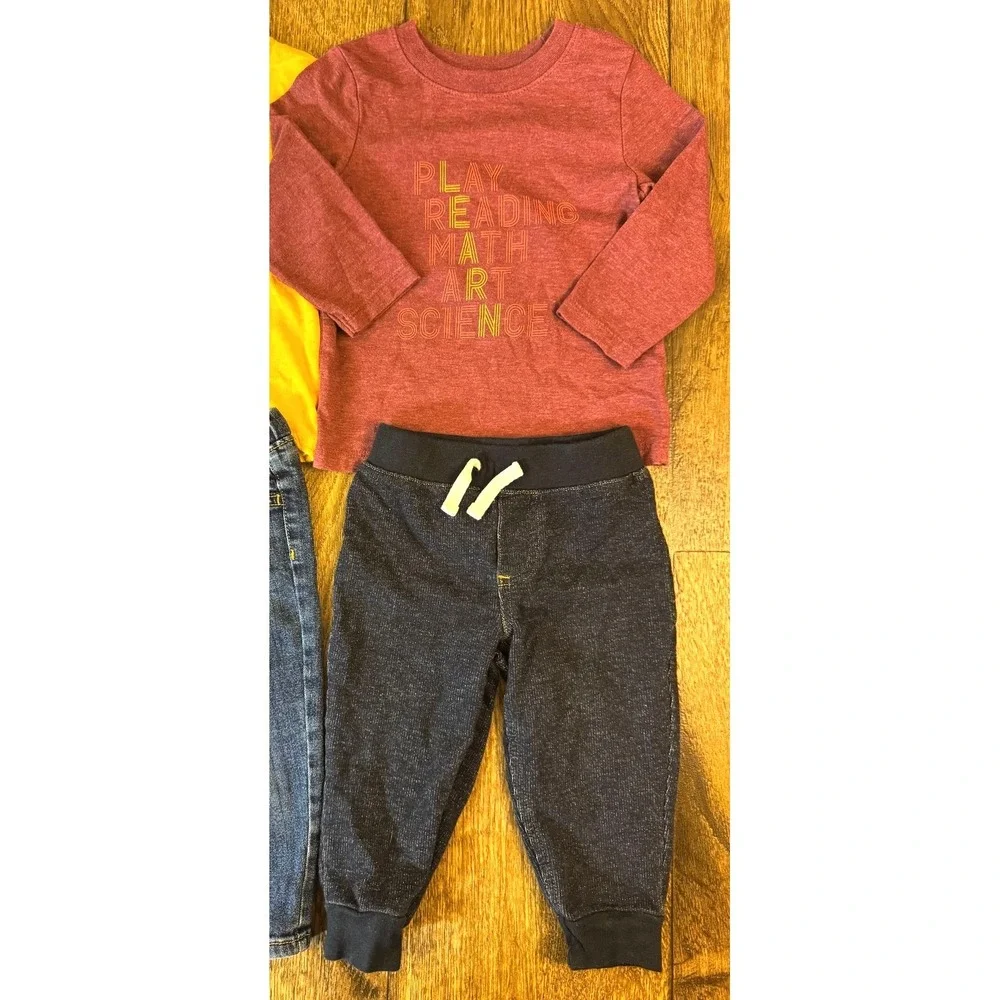 Toddler Boy‎ 12 Months Shirts Pants Jeans Long Sleeves Bundle Winter Clothes Lot
